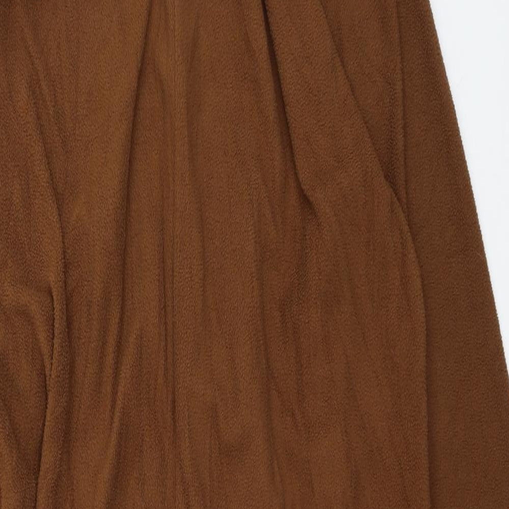 Primark Mens Brown Solid Polyester  One Piece Size M  Zip - Monkey