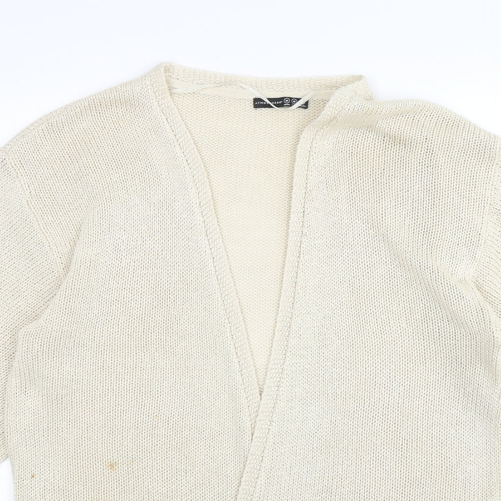 Atmosphere Womens Beige V-Neck  Acrylic Cardigan Jumper Size M