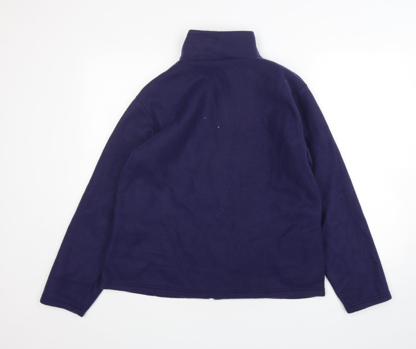 Anne De Lancay Womens Blue  Polyester Full Zip Sweatshirt Size M  Zip