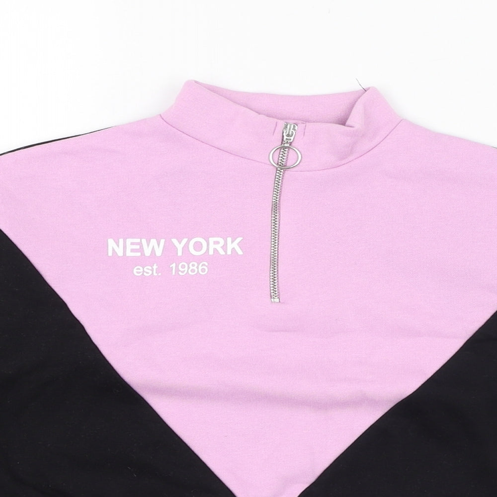 Dunnes Stores Girls Black  Polyester Pullover Sweatshirt Size 8 Years  Pullover - New York