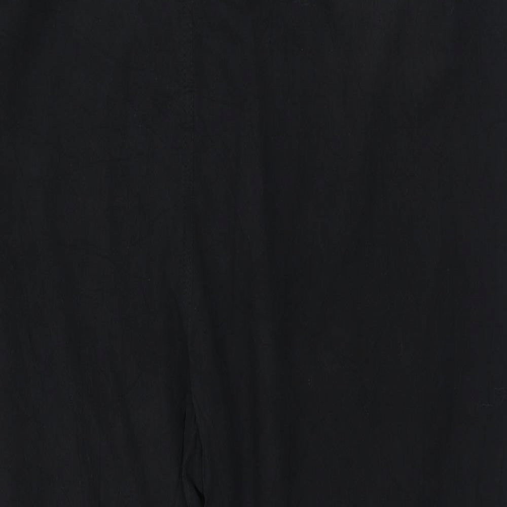 Yours Womens Black  Cotton Trousers  Size 26 L29 in Regular