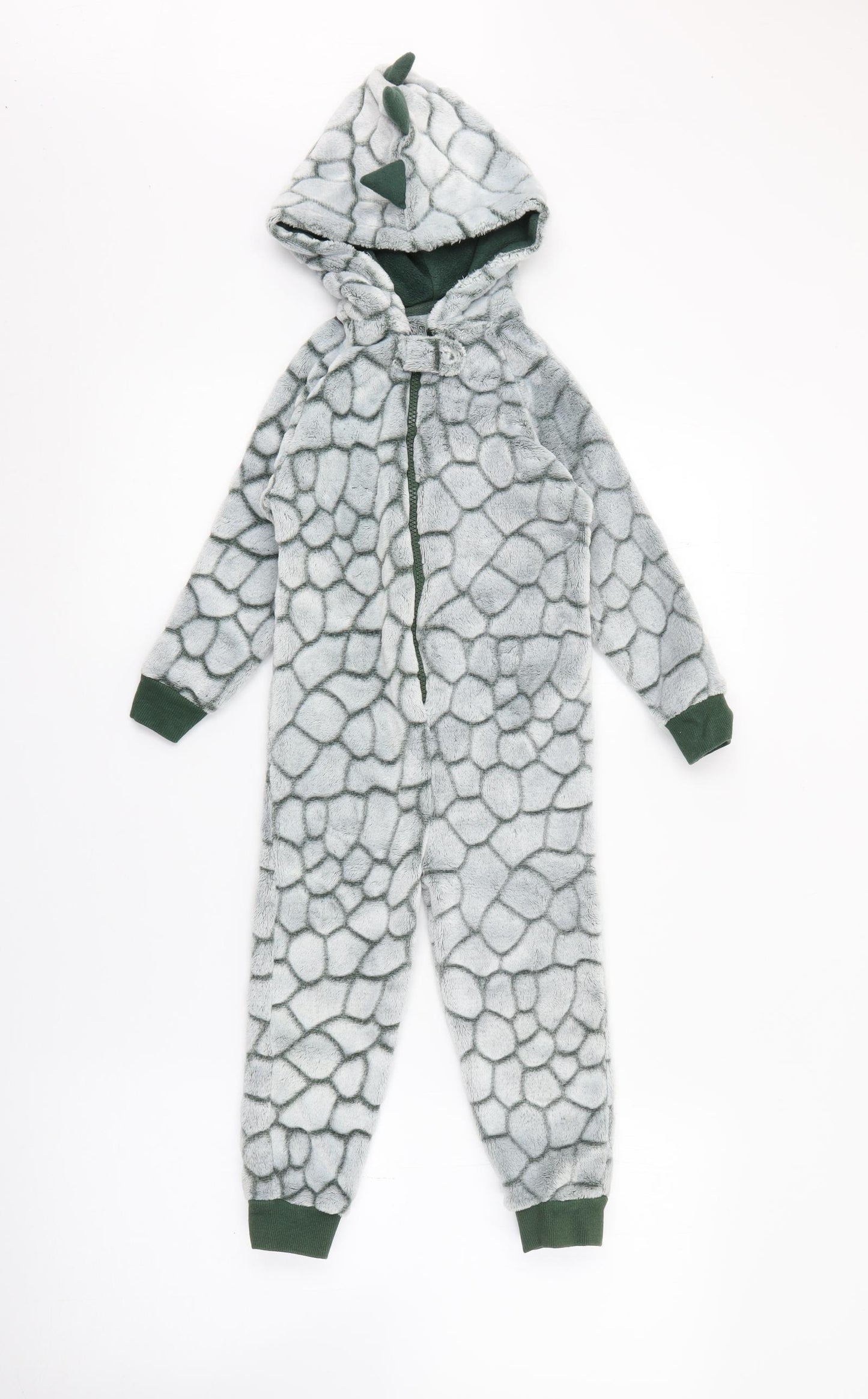 Matalan Boys Green Geometric Polyester  One Piece Size 2-3 Years  Zip - Dinosaur