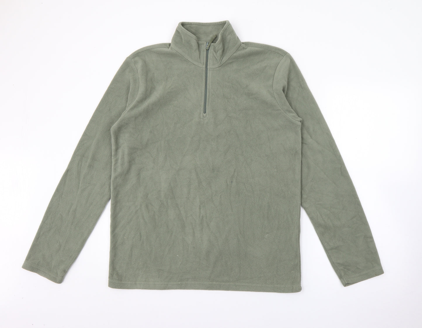 Mountain Warehouse Mens Green High Neck  Polyester Pullover Jumper Size S