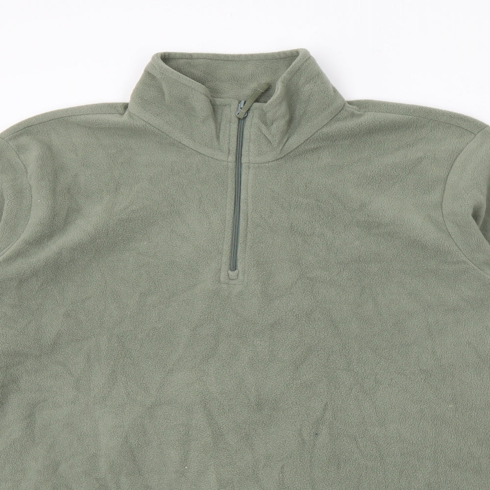 Mountain Warehouse Mens Green High Neck  Polyester Pullover Jumper Size S