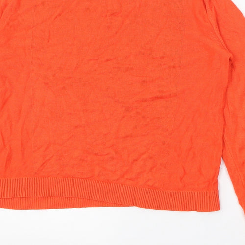 ASOS Womens Orange Crew Neck  Viscose Pullover Jumper Size 10