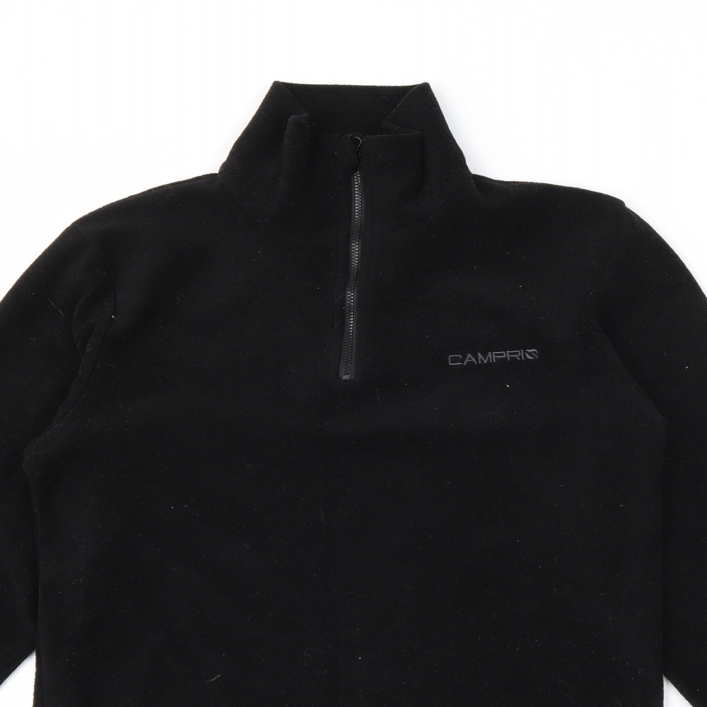 Campris Boys Black High Neck  Polyester Pullover Jumper Size 13 Years