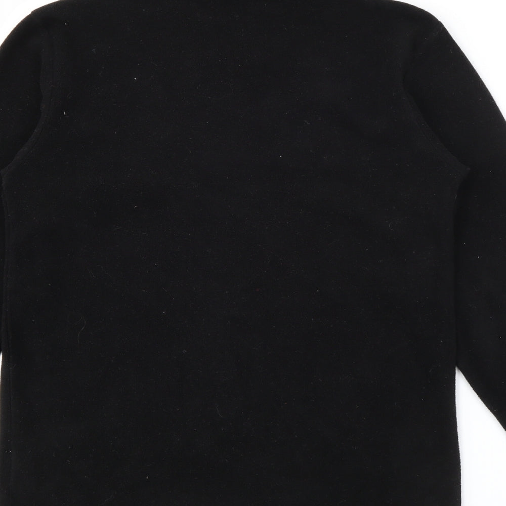 Campris Boys Black High Neck  Polyester Pullover Jumper Size 13 Years