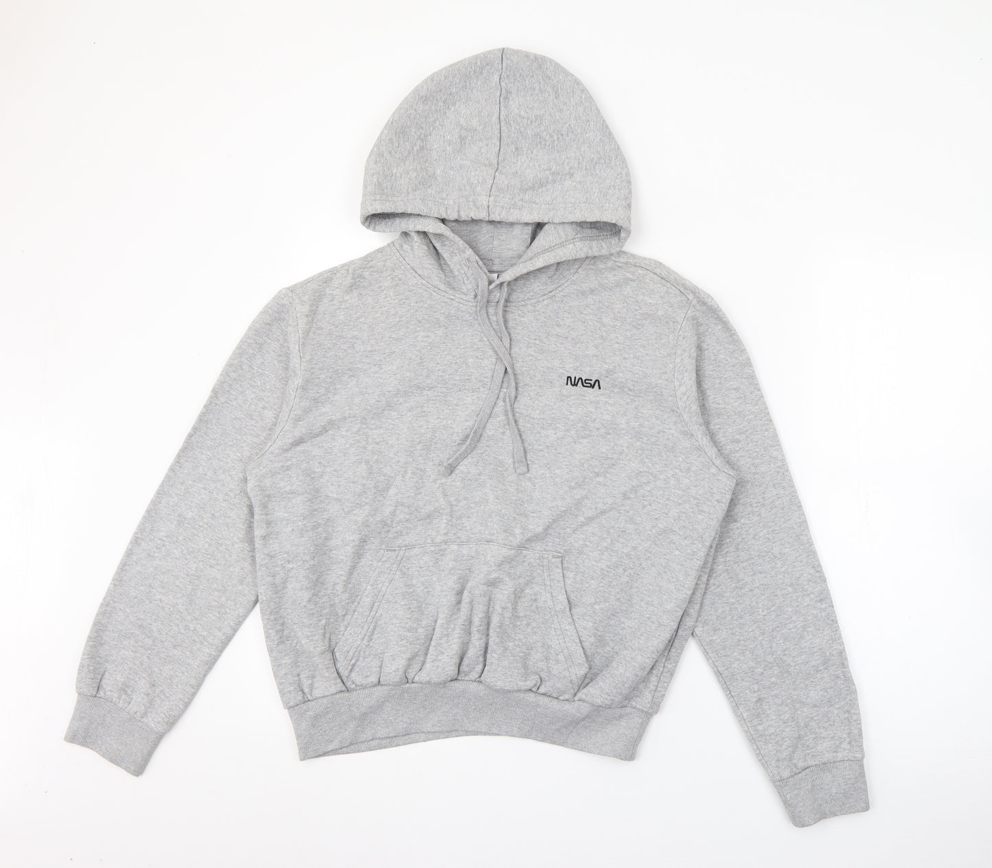 H&M Womens Grey  Cotton Pullover Hoodie Size S   - NASA