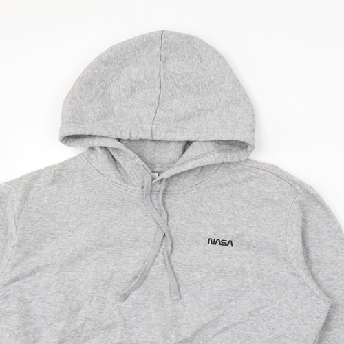 H&M Womens Grey  Cotton Pullover Hoodie Size S   - NASA