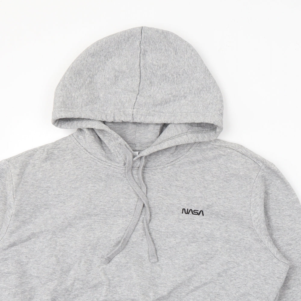H&M Womens Grey  Cotton Pullover Hoodie Size S   - NASA