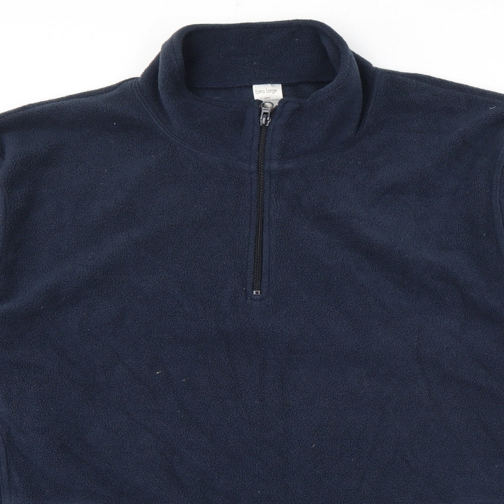 Tesco Mens Blue High Neck  Polyester Pullover Jumper Size XL