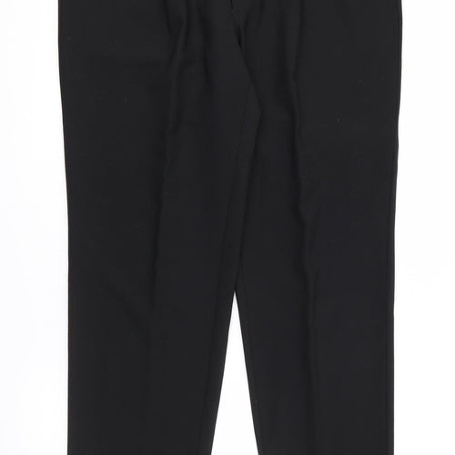 Preworn Womens Black  Polyester Trousers  Size 36 in L32 in Regular Button