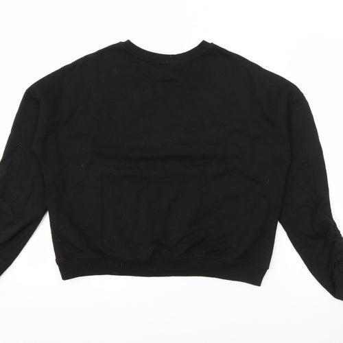 New Look Girls Black  Cotton Pullover Sweatshirt Size 14-15 Years   - New York