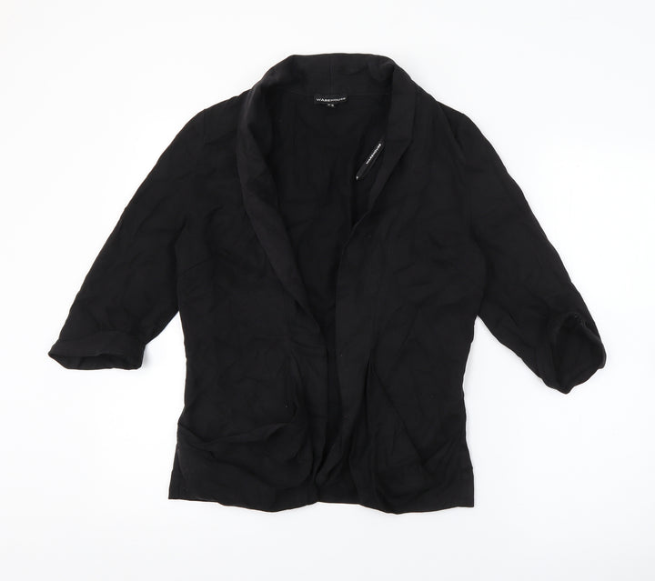 Warehouse Womens Black Lyocell Jacket Blazer Size 10