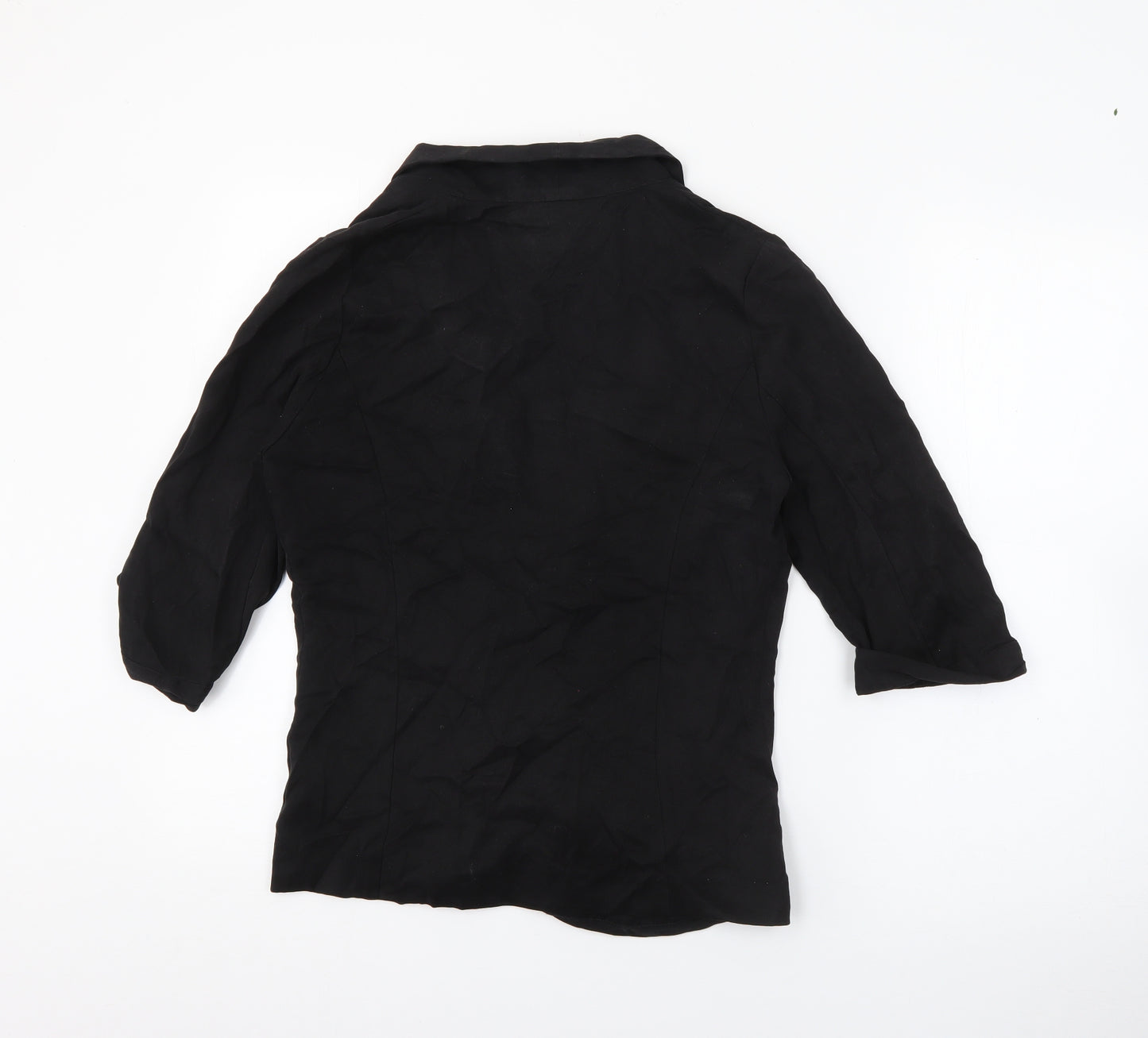 Warehouse Womens Black  Lyocell Jacket Blazer Size 10