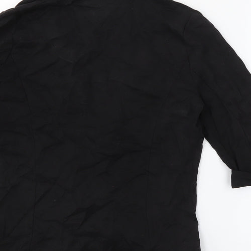 Warehouse Womens Black  Lyocell Jacket Blazer Size 10