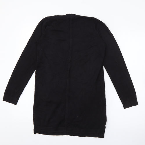 TU Womens Black V-Neck  Viscose Cardigan Jumper Size 8
