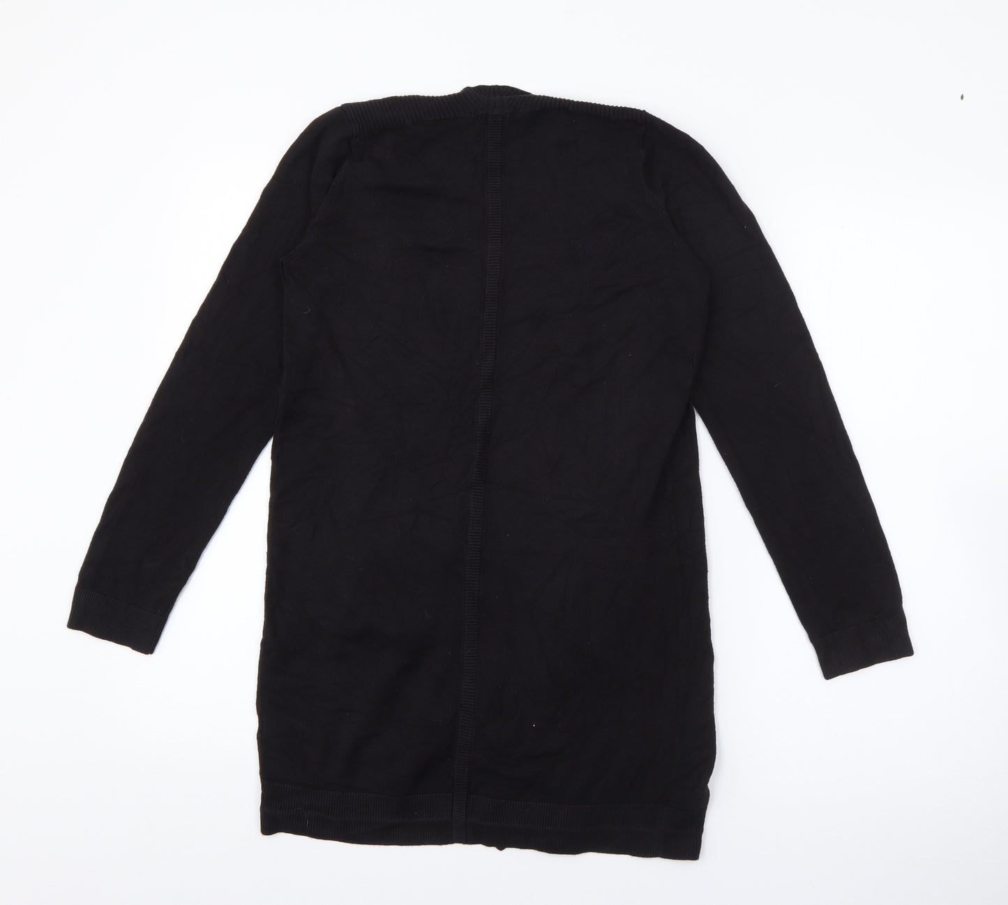 TU Womens Black V-Neck  Viscose Cardigan Jumper Size 8