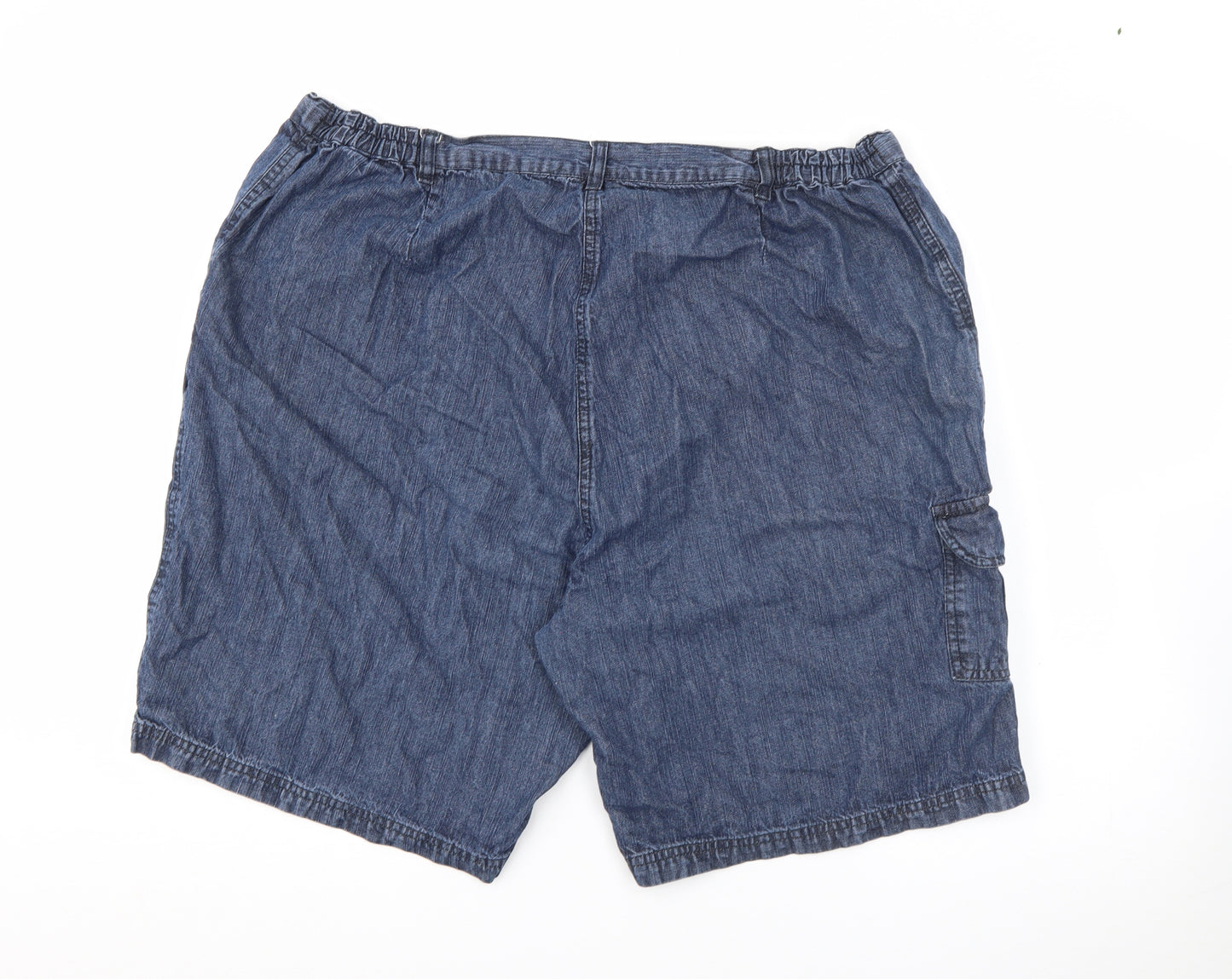 being casual Womens Blue  Cotton Cargo Shorts Size 40 in L9 in Regular Button