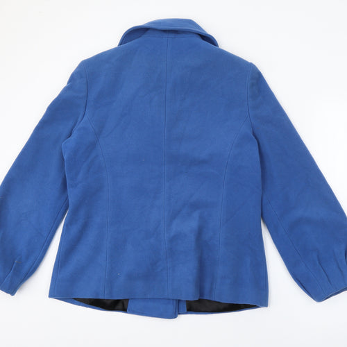 M&Co Womens Blue   Jacket Coat Size 14  Button