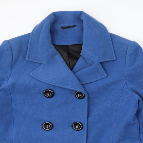 M&Co Womens Blue   Jacket Coat Size 14  Button