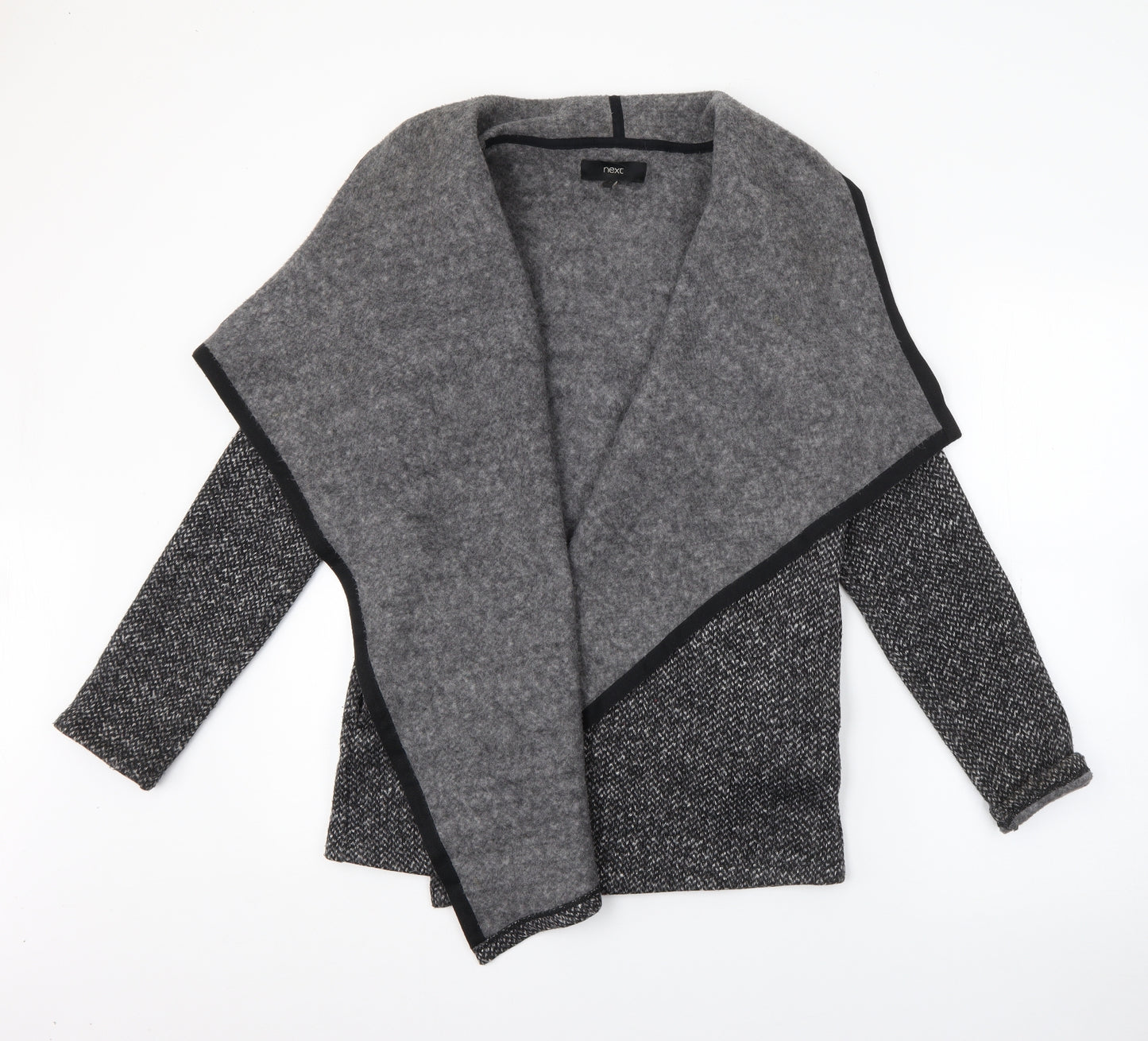 NEXT Womens Grey V-Neck  Polyester Cardigan Jumper Size 12
