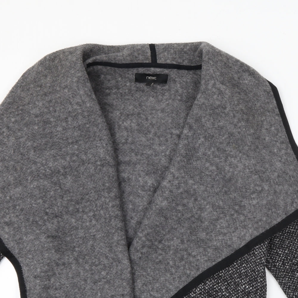 NEXT Womens Grey V-Neck  Polyester Cardigan Jumper Size 12