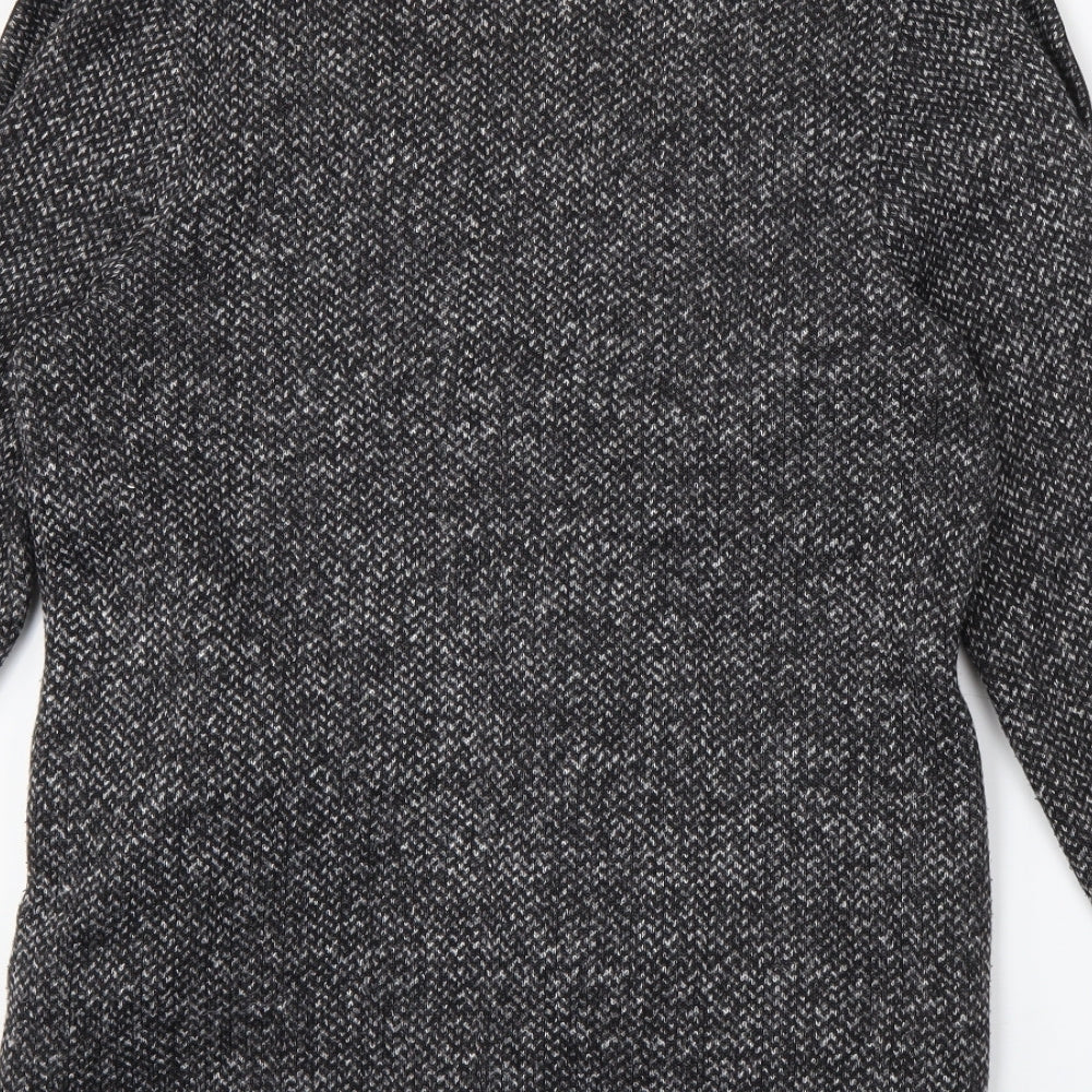 NEXT Womens Grey V-Neck  Polyester Cardigan Jumper Size 12