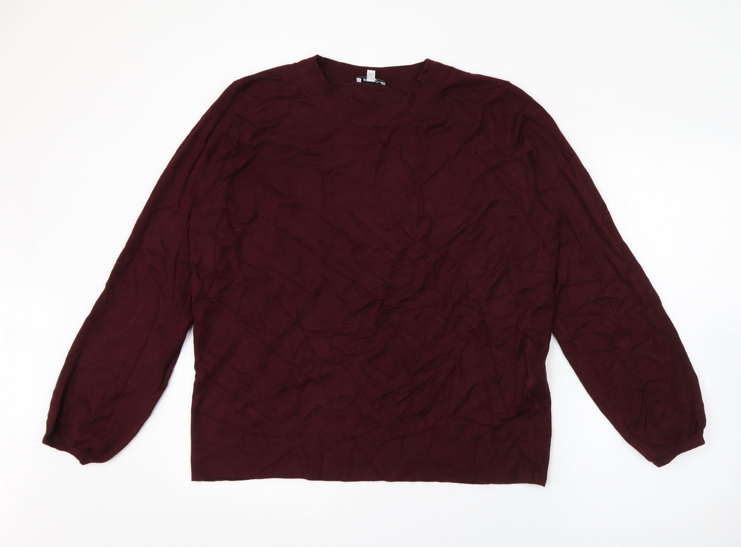 Street One Womens Red Crew Neck  Viscose Pullover Jumper Size 16
