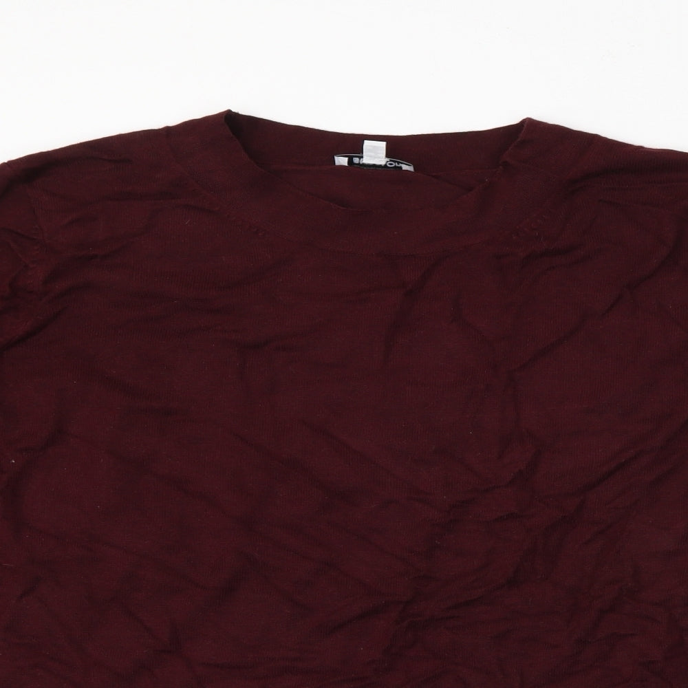 Street One Womens Red Crew Neck  Viscose Pullover Jumper Size 16
