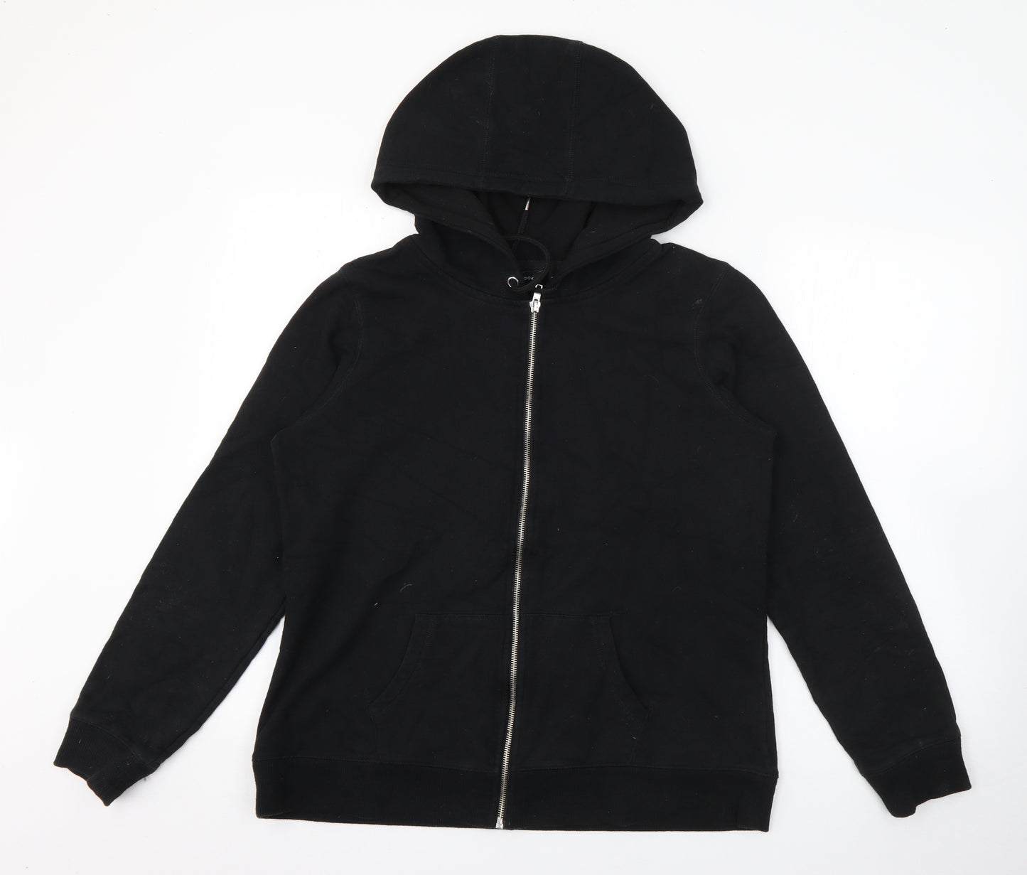 New Look Womens Black  Cotton Full Zip Hoodie Size 14  Zip