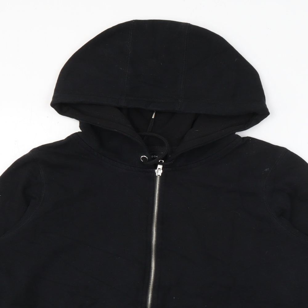 New Look Womens Black  Cotton Full Zip Hoodie Size 14  Zip