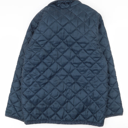 Fastrack Mens Blue   Quilted Coat Size XS  Snap