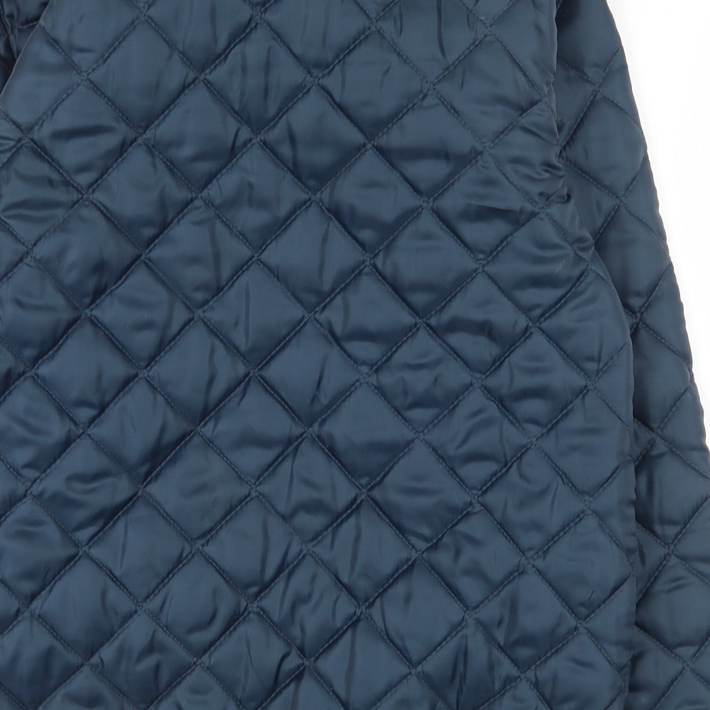 Fastrack Mens Blue   Quilted Coat Size XS  Snap