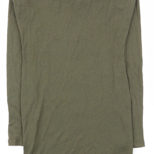 New Look Girls Green  100% Cotton A-Line  Size 14-15 Years  Collared Zip - Bodycon Dress