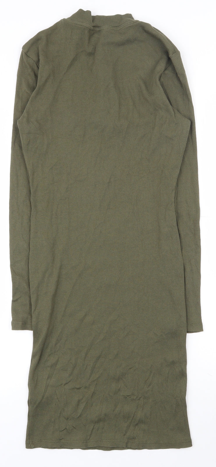 New Look Girls Green  100% Cotton A-Line  Size 14-15 Years  Collared Zip - Bodycon Dress