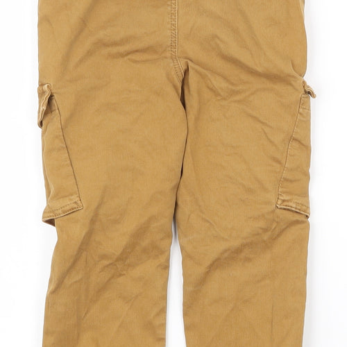 Marks and Spencer Boys Yellow  Cotton Cargo Trousers Size 4-5 Years  Regular Drawstring