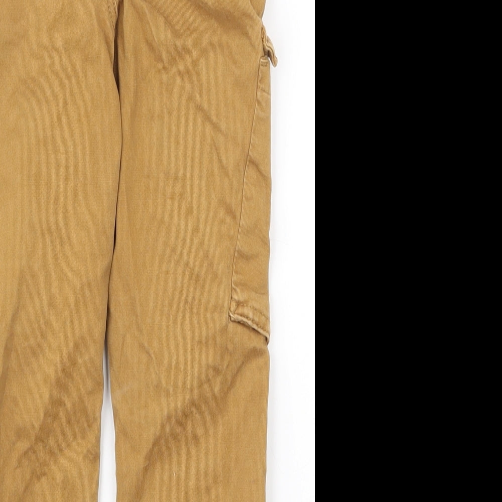 Marks and Spencer Boys Yellow  Cotton Cargo Trousers Size 4-5 Years  Regular Drawstring