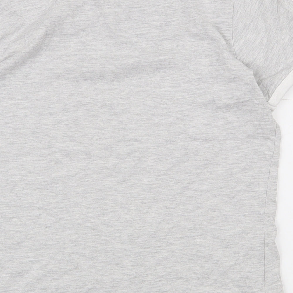 Primark Girls Grey  Cotton Basic T-Shirt Size 10-11 Years Round Neck Pullover