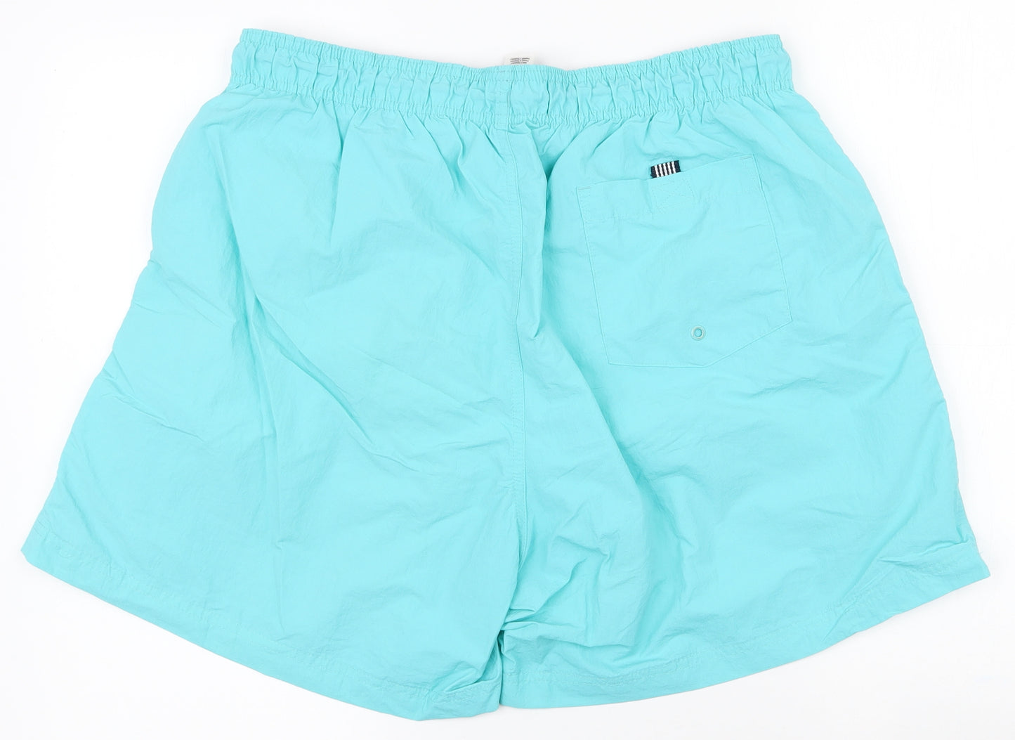 F&F Mens Blue  Nylon Athletic Shorts Size XL  Regular Drawstring