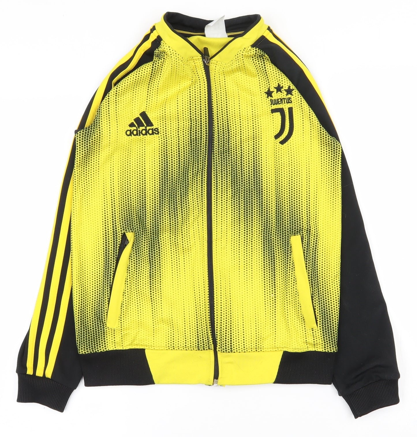 adidas Boys Yellow Spotted Polyester Full Zip Sweatshirt Size 12 Years  Zip