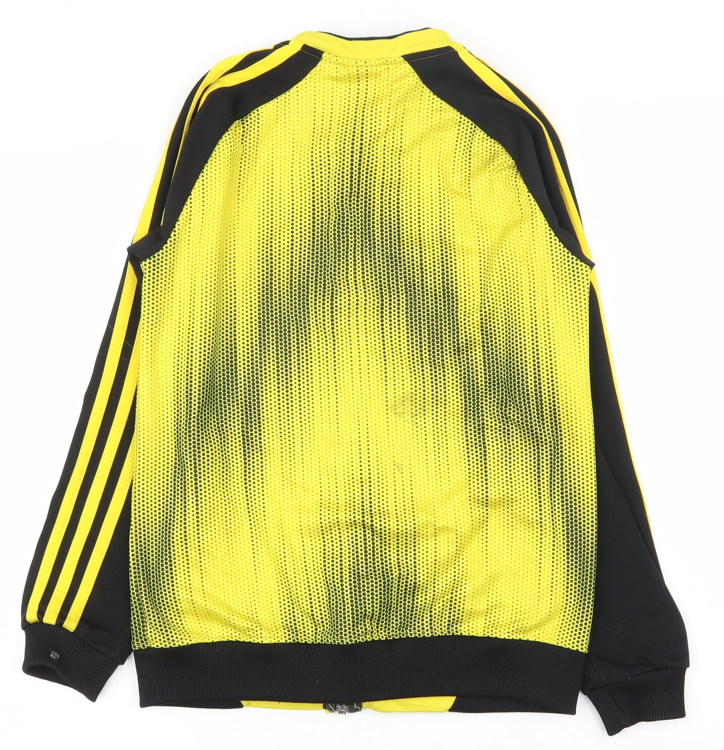 adidas Boys Yellow Spotted Polyester Full Zip Sweatshirt Size 12 Years  Zip