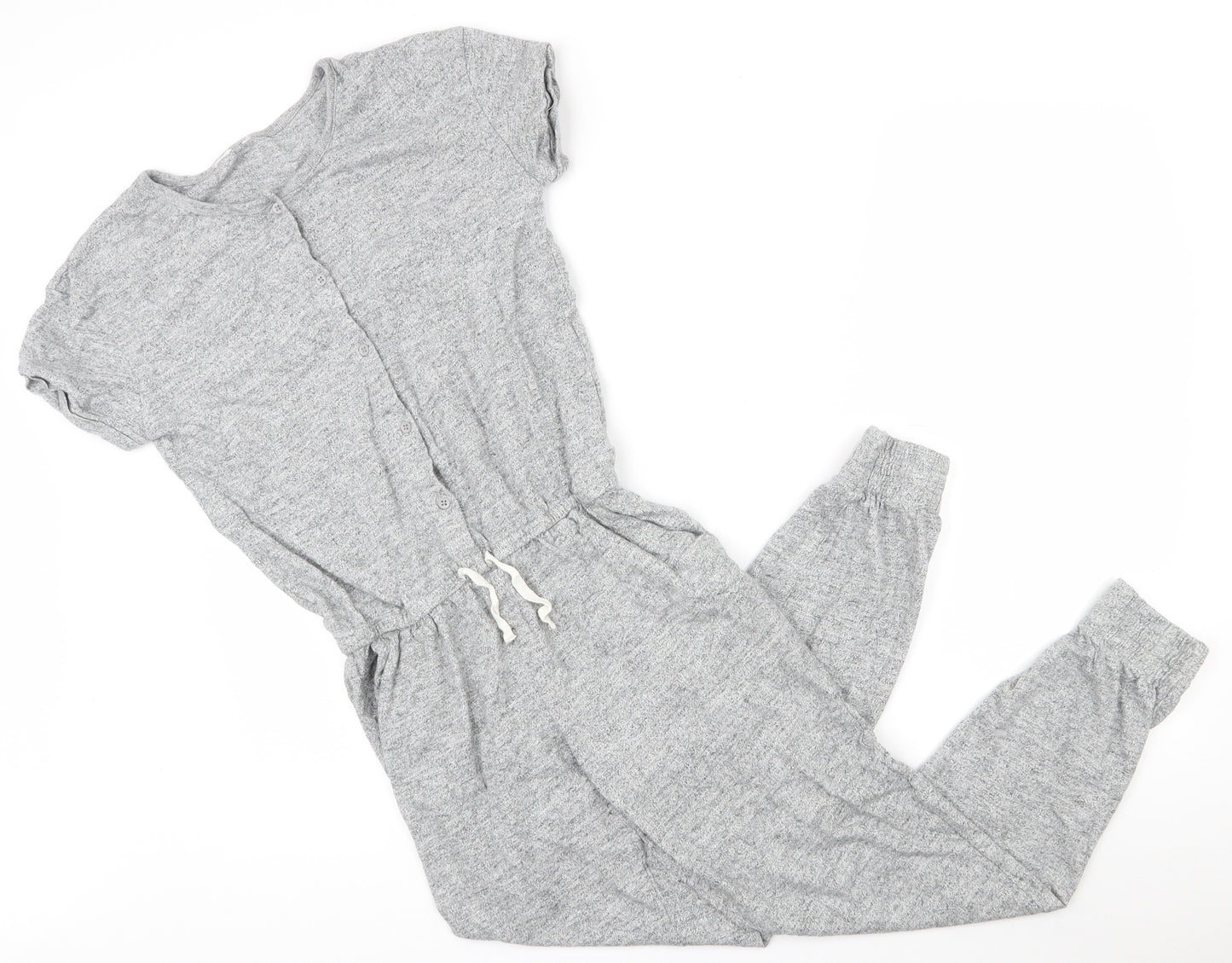 Preworn Womens Grey  100% Cotton Top One Piece Size XL  Button