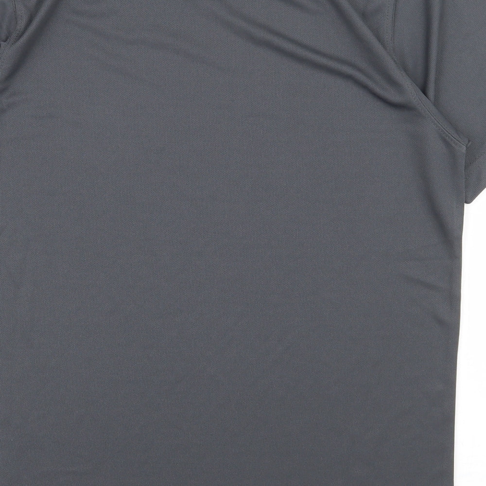 Just Cool Mens Grey  Polyester  T-Shirt Size S Crew Neck