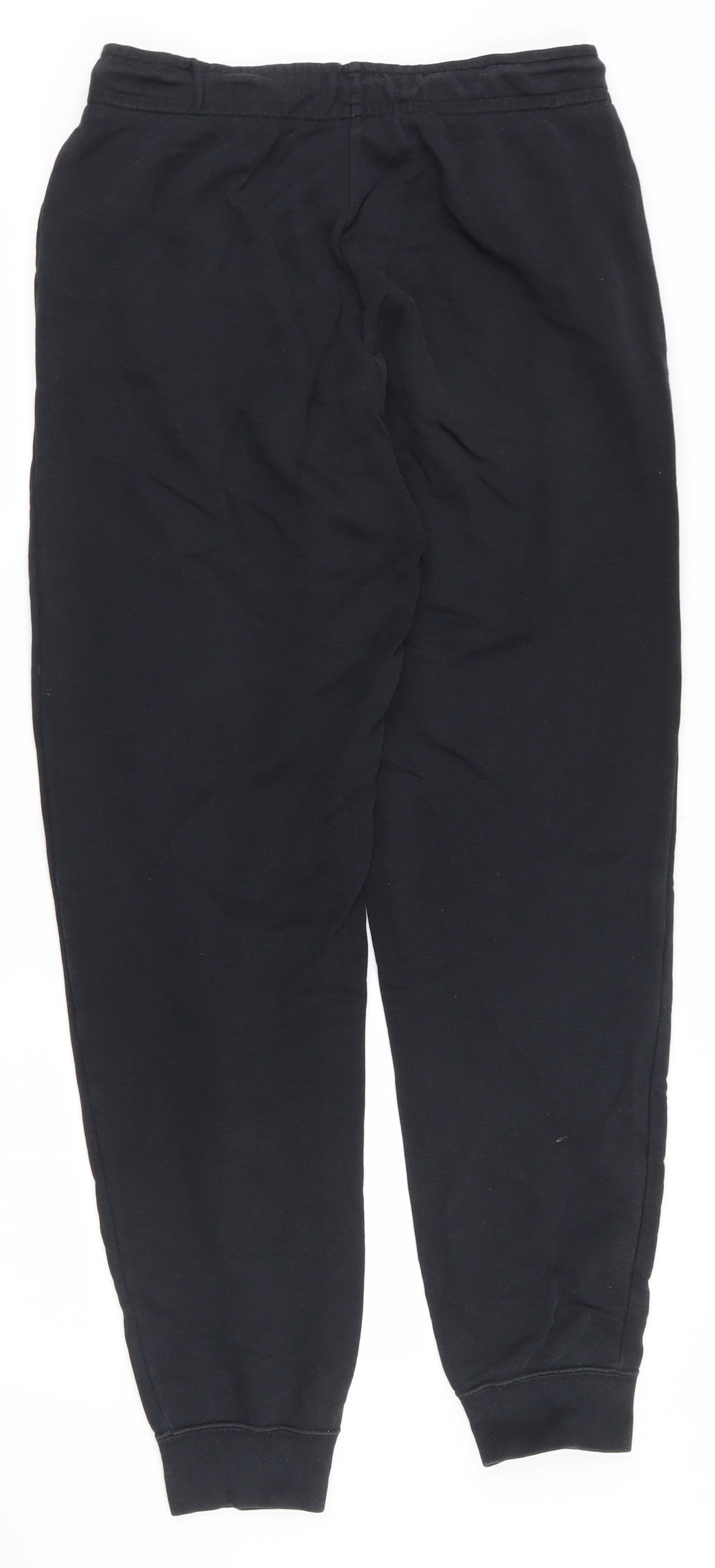 Nike Mens Black  Cotton Jogger Trousers Size S L29 in Regular Drawstring