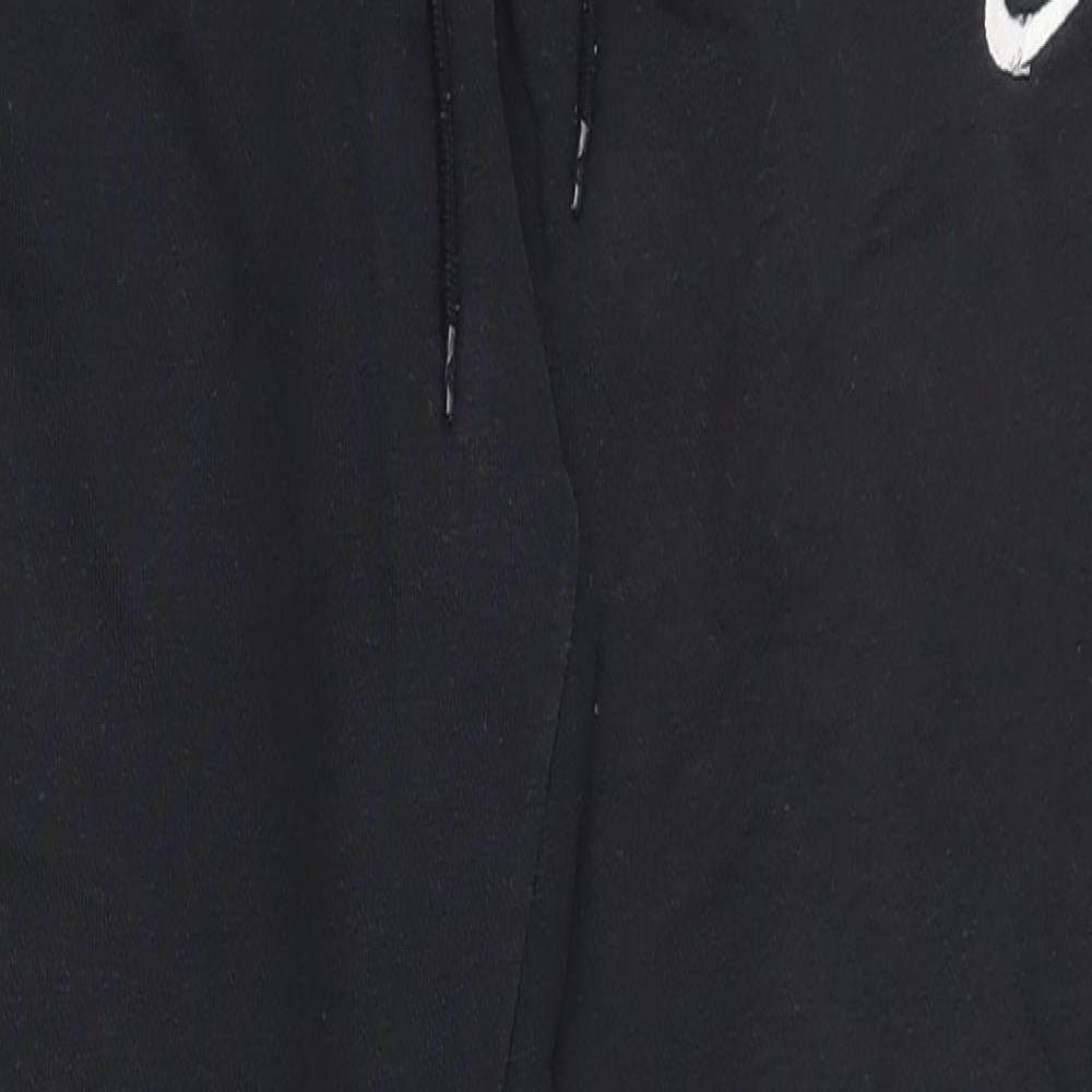 Nike Mens Black  Cotton Jogger Trousers Size S L29 in Regular Drawstring