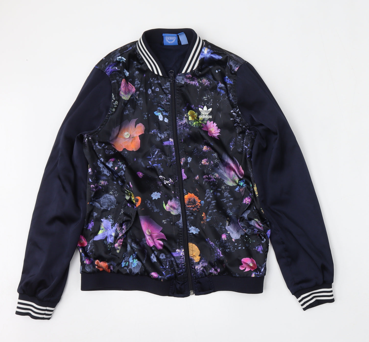 adidas Girls Multicoloured Floral  Bomber Jacket Jacket Size 11-12 Years  Zip - Sample