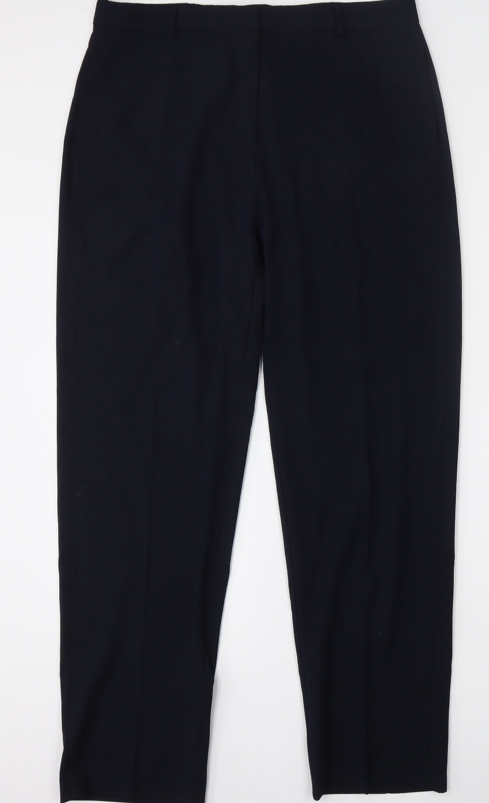 Marks and Spencer Womens Blue  Polyester Trousers  Size 16 L33 in Regular