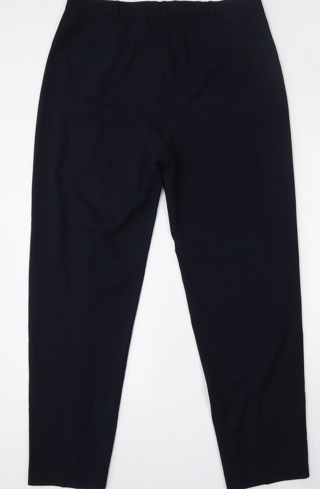 Marks and Spencer Womens Blue  Polyester Trousers  Size 16 L33 in Regular