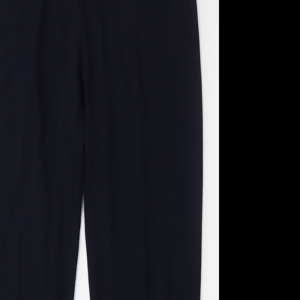 Marks and Spencer Womens Blue  Polyester Trousers  Size 16 L33 in Regular
